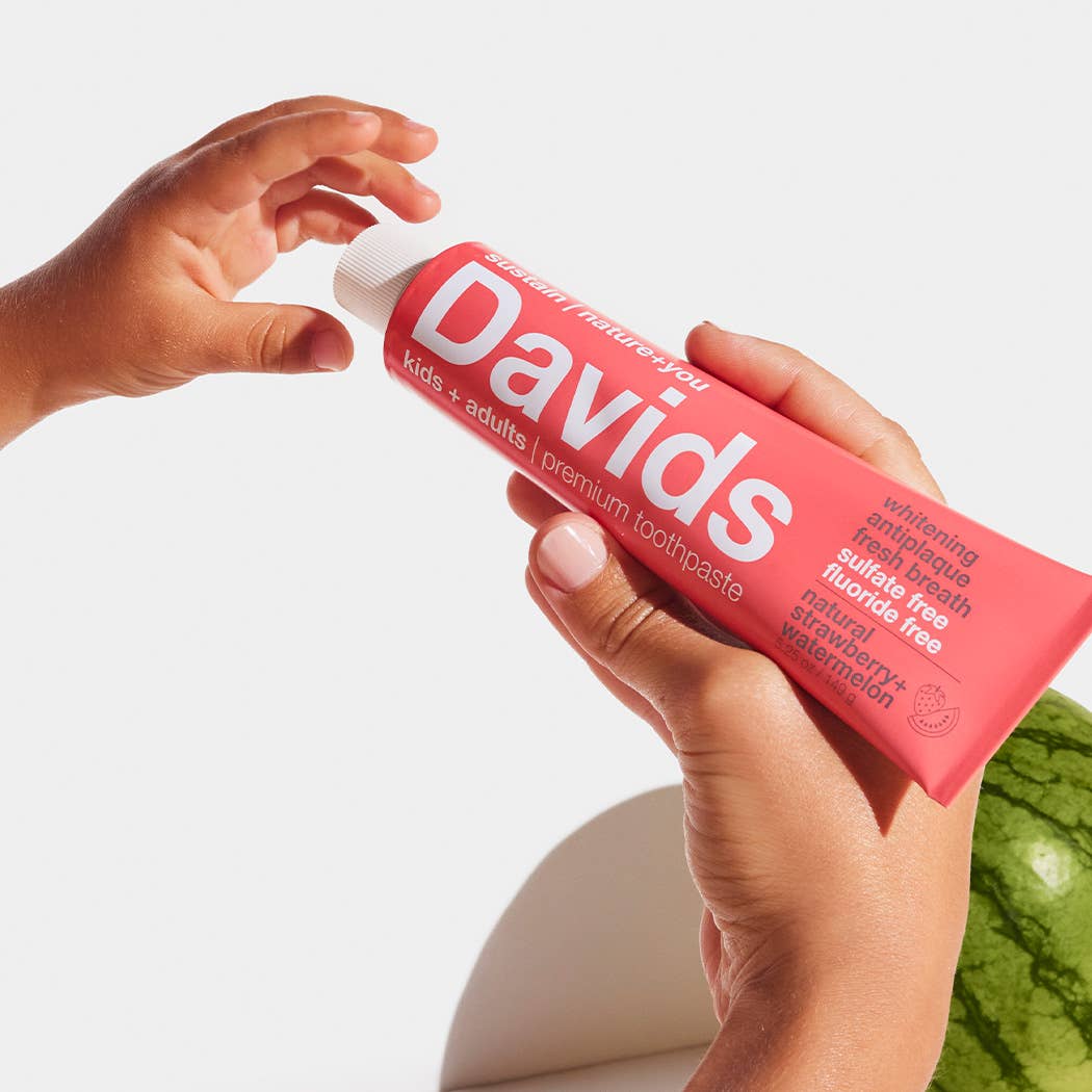 Davids Premium Toothpaste Davids kids+adults premium toothpaste/strawberry watermelon - Image 4
