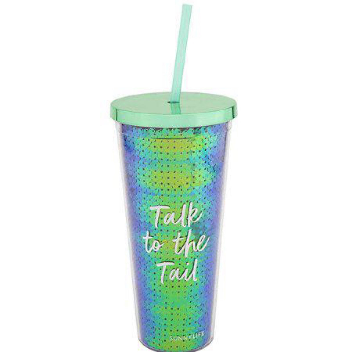 SunnyLife Deep Sea Mermaid Tumbler Cup with Straw