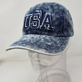 USA Embroidered Baseball Cap: Black,Denim