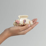 KitschPop™️Curved Claw Clip 7pc Set Vintage- Pearlized Cream - Image 9
