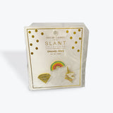 Slant Collection Enamel Pins: Rainbow, Diamond, Unicorn pins
