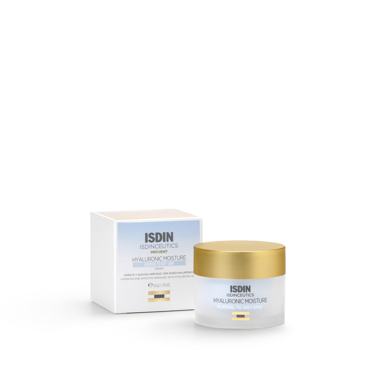 Isdin Isdinceutics Hyaluronic Moisture Normal to Dry Skin Daily Face Moisturizer with Acid 1.76 oz
