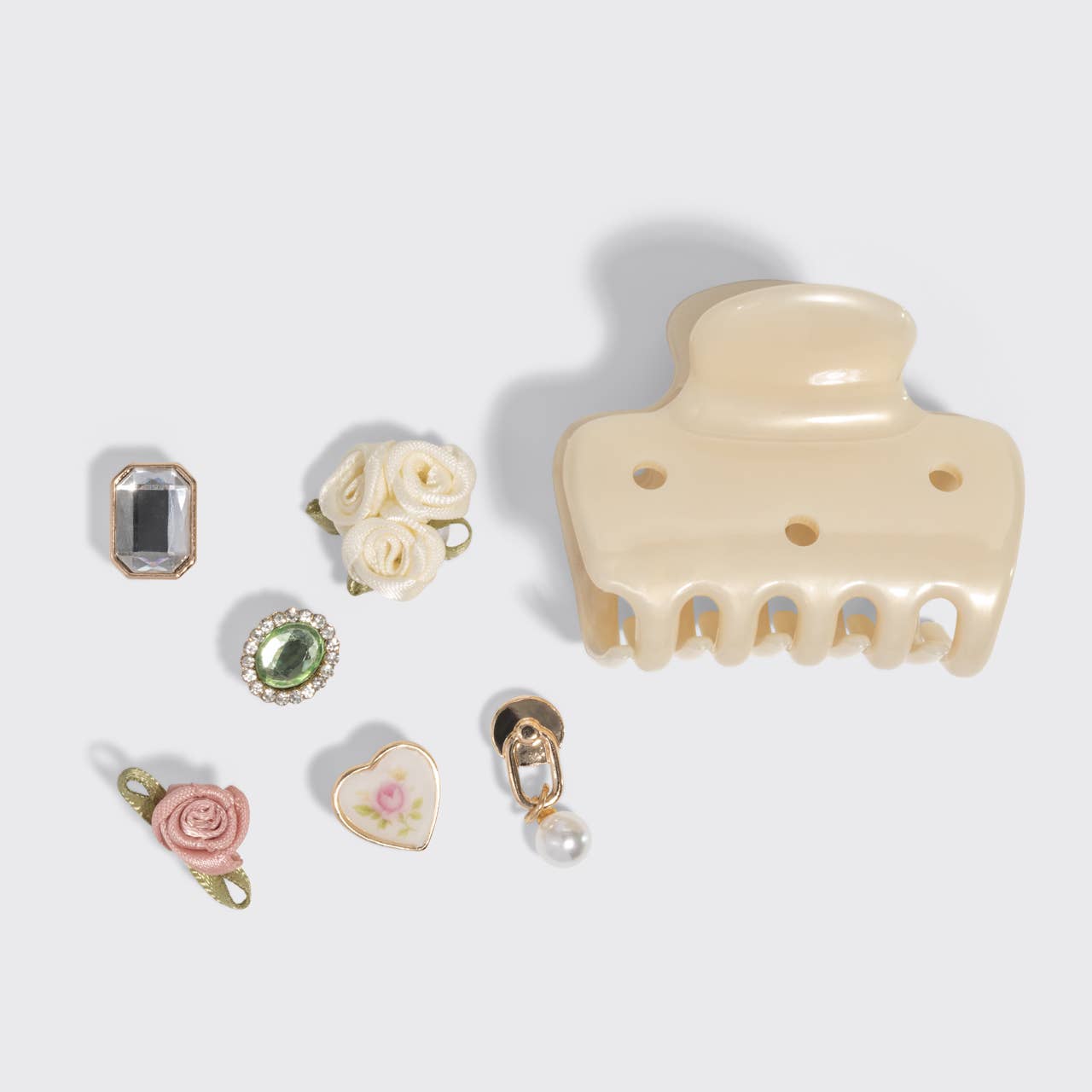 KitschPop™️ Cloud Clip 7pc Set Vintage - Pearlized Cream - Image 2
