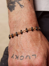 We Are All Smith 14k Gold Filled and Titanium Adjustable Spike Men's Bracelet - Image 6
