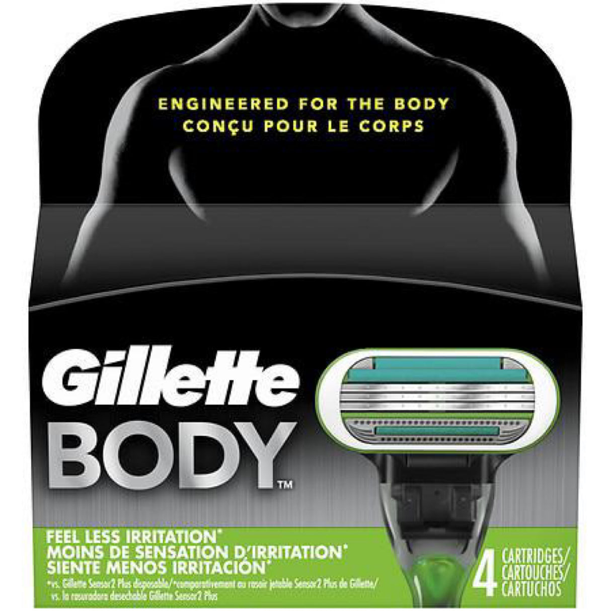 Gillette Body Razor Cartridges 4 Count