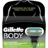Gillette Body Razor Cartridges 4 Count