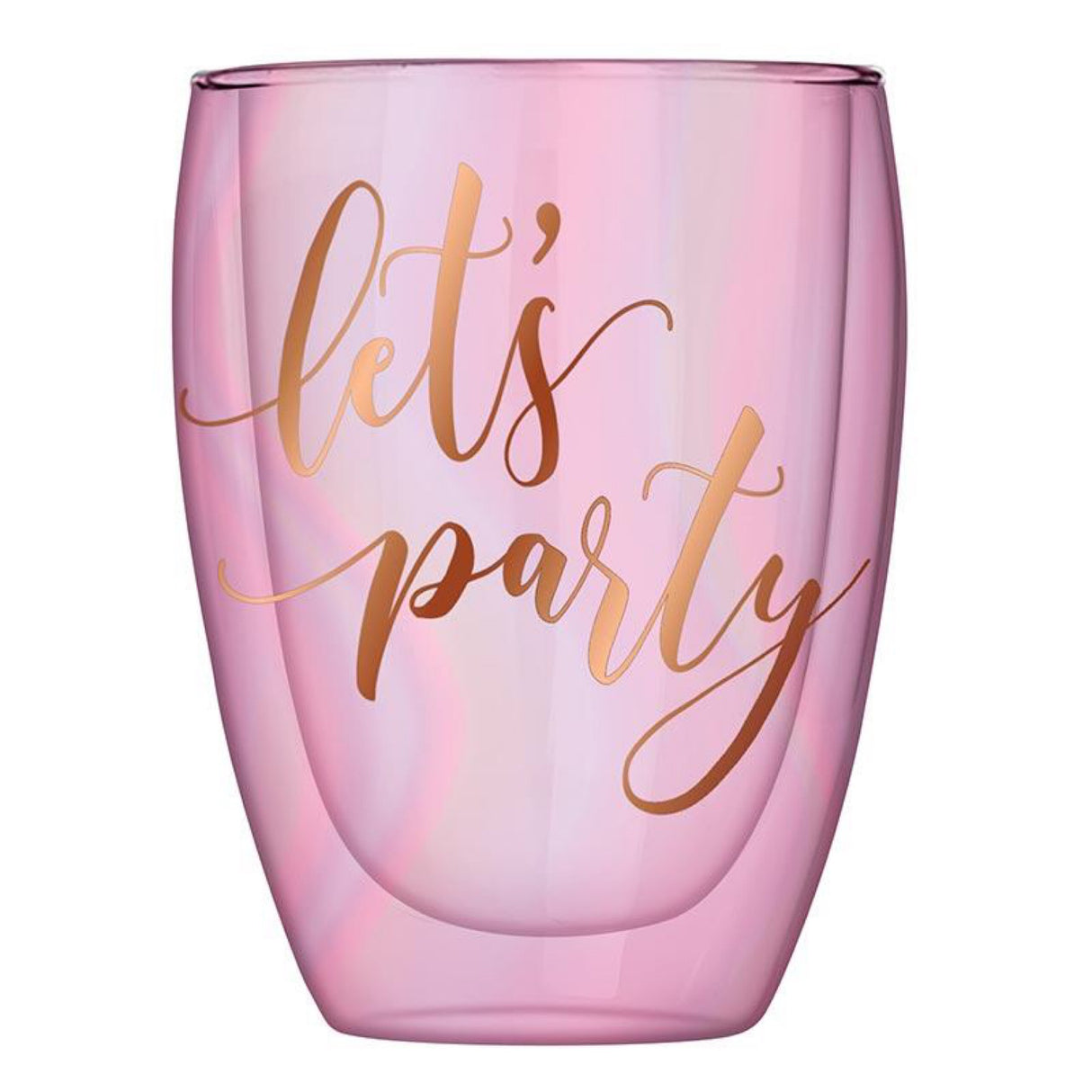 Double-Wall Stemless Glass - Lets Party