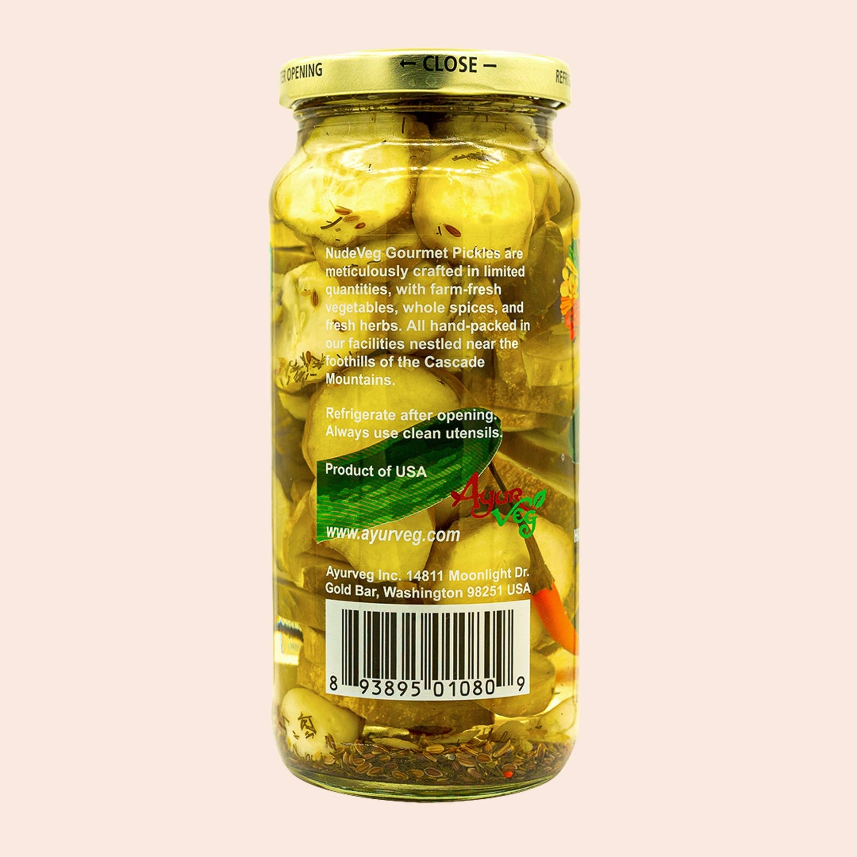 Pepinillos encurtidos artesanales con eneldo | Especias clásicas artesanales | 450 g