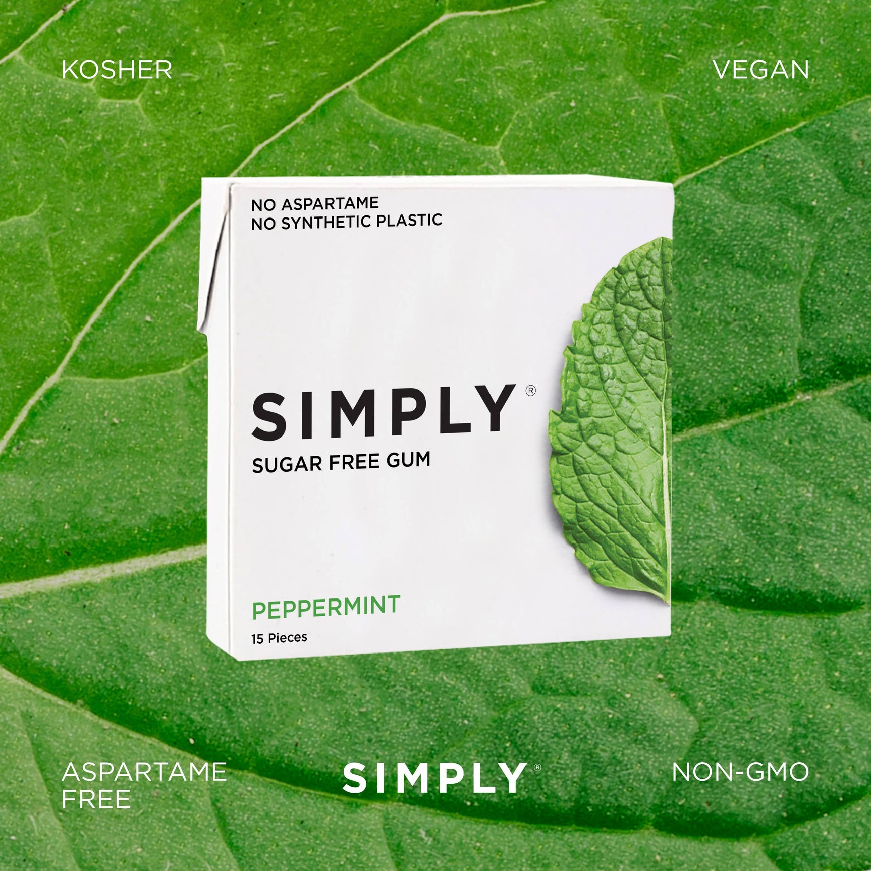 Sugar Free Peppermint Gum - Natural + Plastic-Free - Image 2