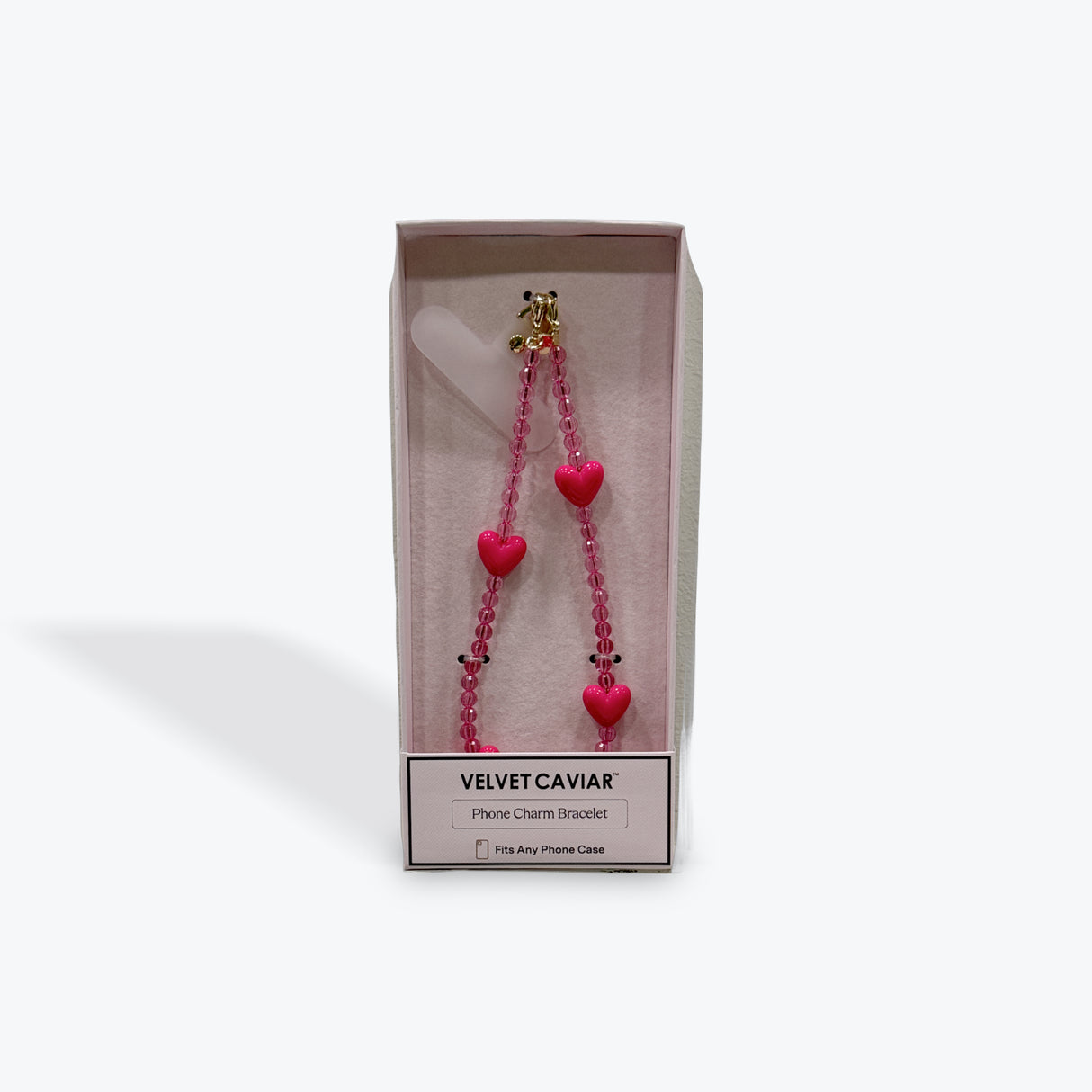 Hot Pink Heart - Velvet Caviar Phone Charm Bracelet
