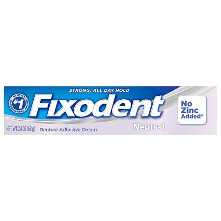 Fixodent Neutral Denture Adhesive Cream with NO Added Zinc
