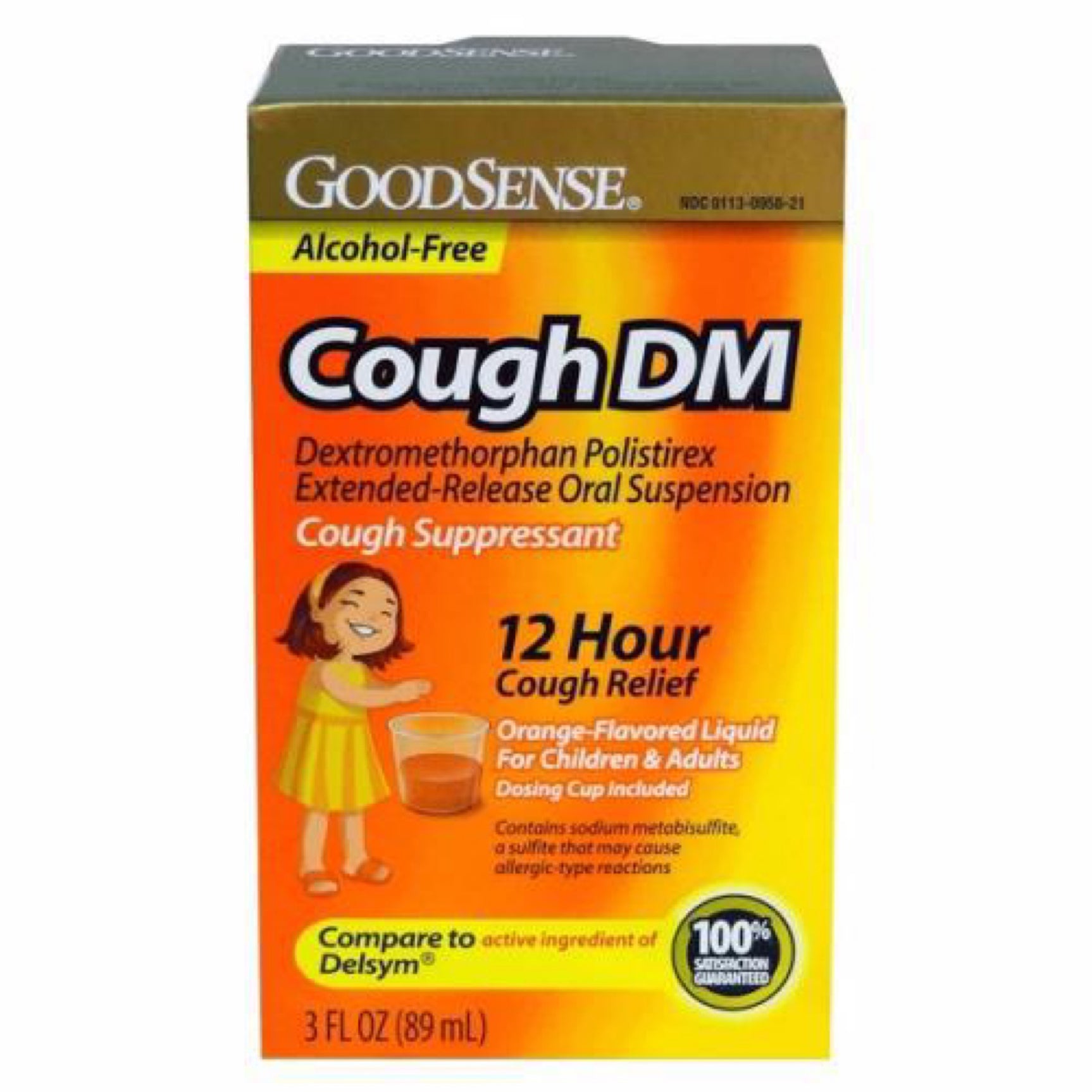 GoodSense Child -Adult Cough DM Alcohol-Free 3 oz 30 MG