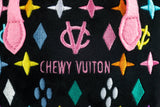 Black Monogram Chewy Vuiton Handbag Squeaker Dog Toy: Small / Mini