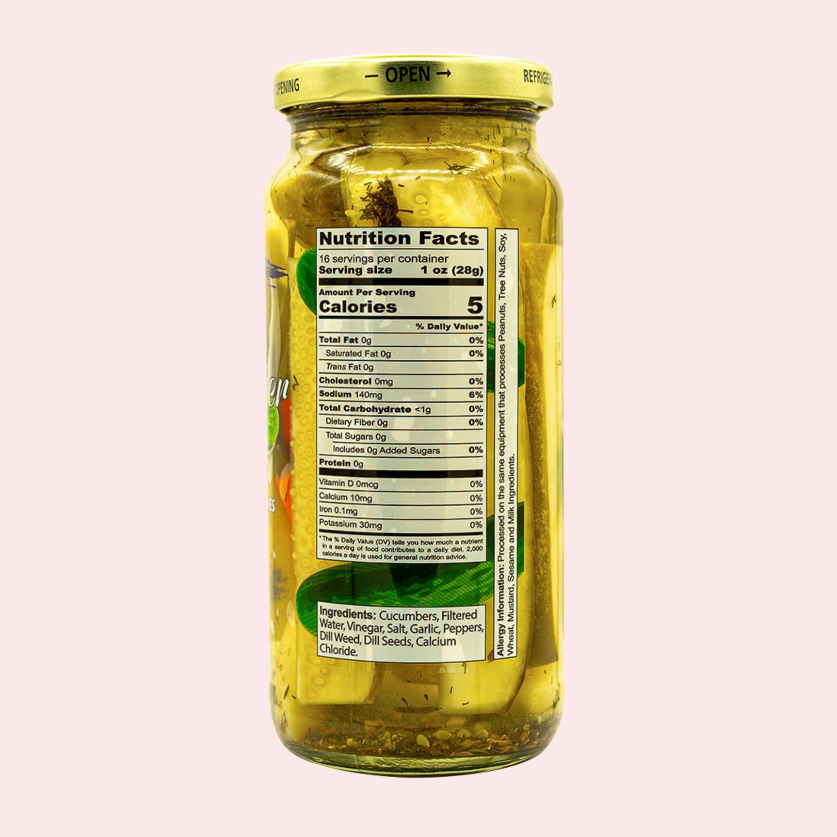 Lanzas de pepinillos encurtidos | Especias suaves artesanales | Fresco de granja 450 g
