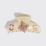 KitschPop™️Curved Claw Clip 7pc Set Vintage- Pearlized Cream - Image 6