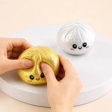 12PCS - Metallic Steamed Bao Bun Dumpling Squeeze Squishy Stress Relief Toy
