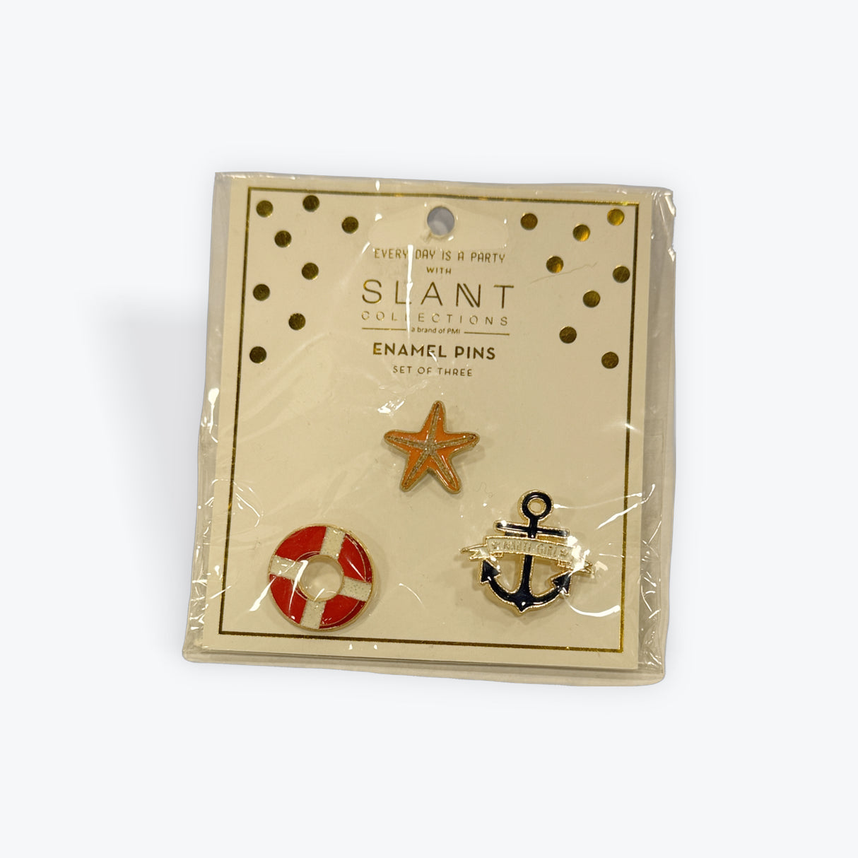 Slant Collections Enamel Pins-Starfish, Anchor, Tube