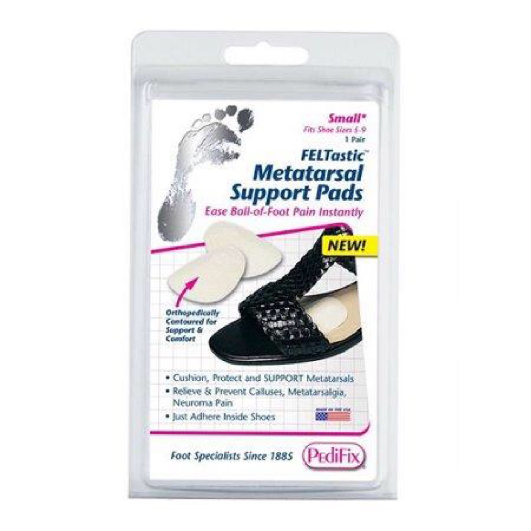 Pedifix Feltastic Metatarsal Support Pads, Medium, 1 Pair