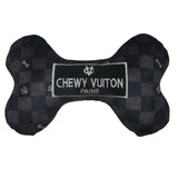 Haute Diggity Dog Black Checker Chewy Vuiton Bone Dog Toy XL