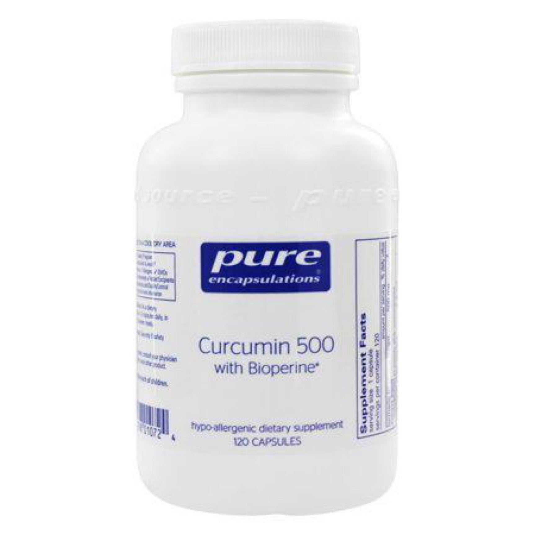 Cápsulas de cúrcuma 500 con bioperina de Pure Encapsulations