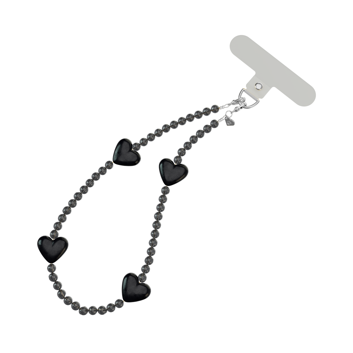 Black Heart Phone Charm
