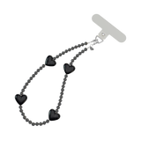 Black Heart Phone Charm