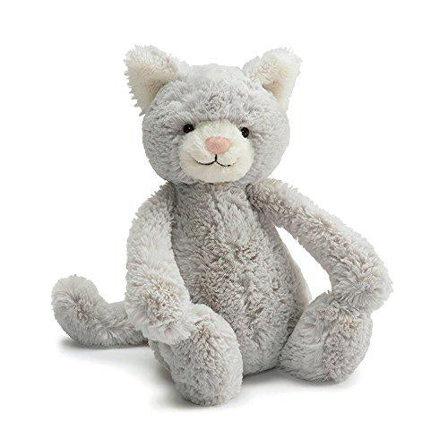 Jellycat Small Bashful Kitty Gray Cat Kitten 7" Retired Plushovey