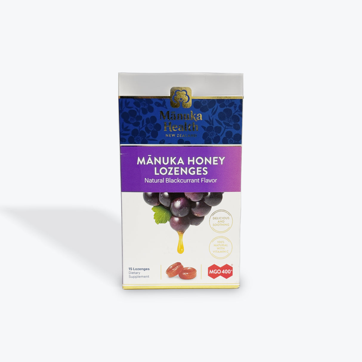 Manuka Health MGO 400+ Manuka Honey Blackcurrant Lozenges