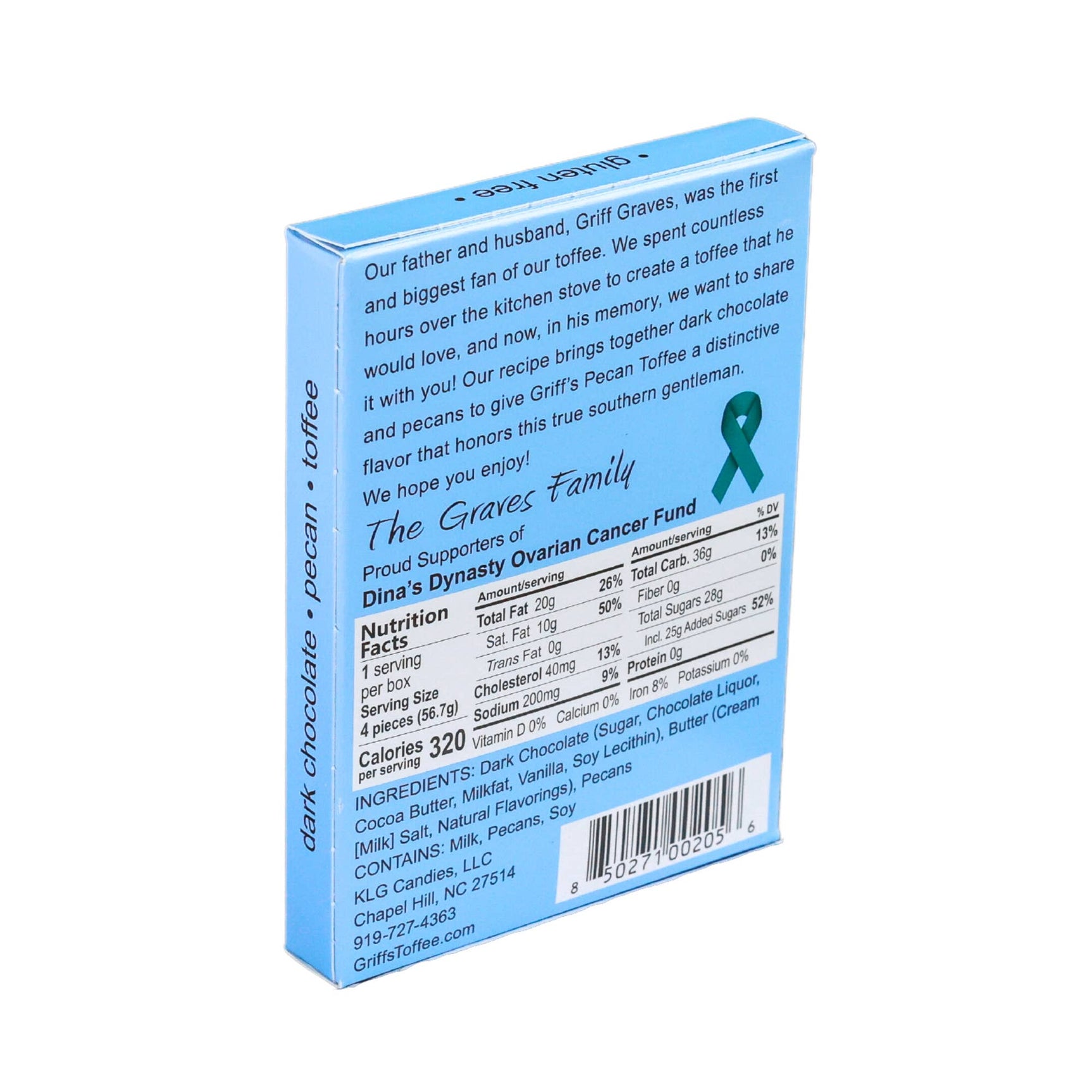 Griff’s Griff's Pecan Toffee - 2oz Dark Chocolate Toffee - Image 4