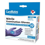 Caremates 01613020 Nitrile Powder Free Gloves, One Size