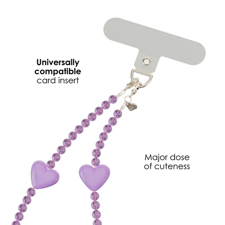 Purple Heart Phone Charm