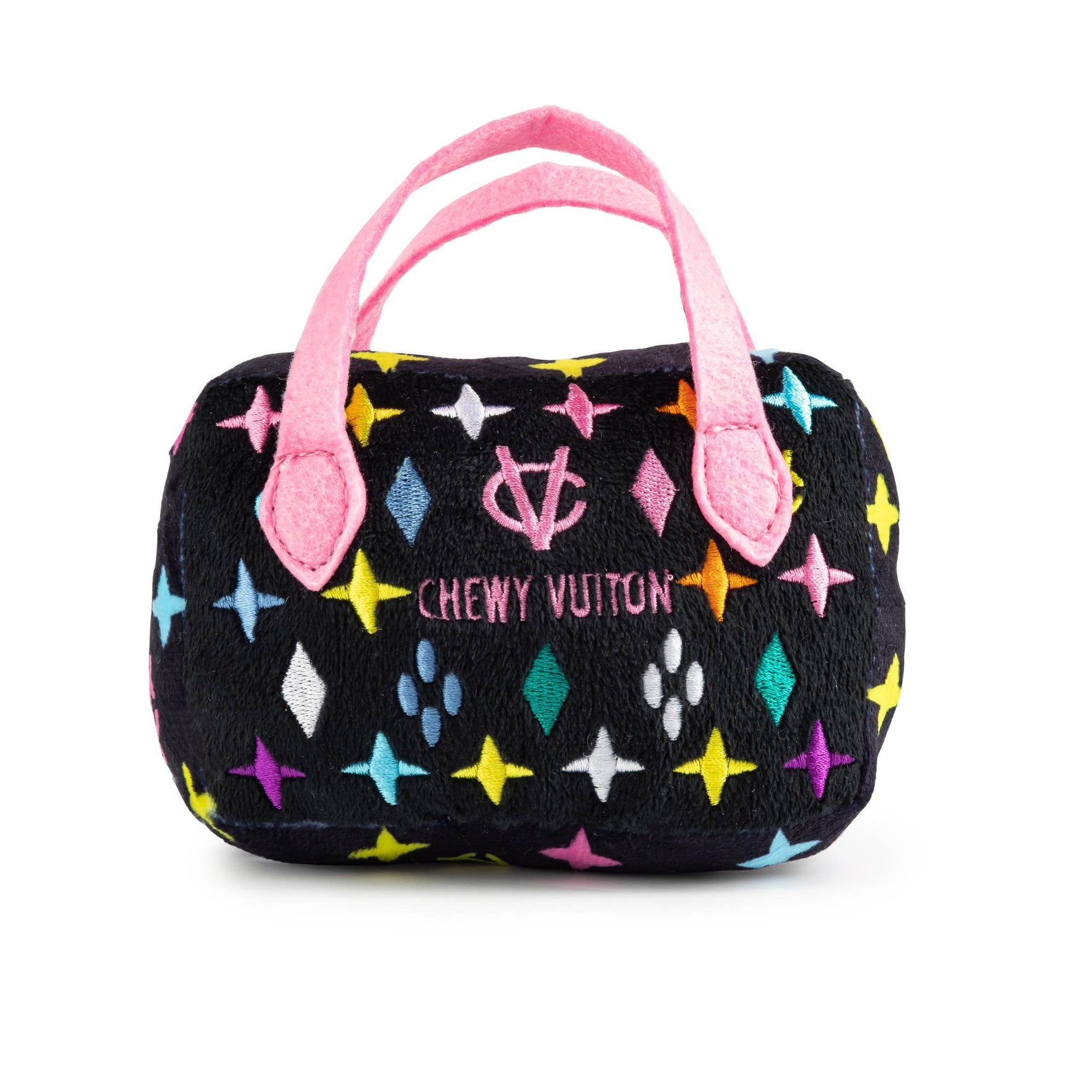 Haute Diggity Dog Black Monogram Chewy Vuiton Handbag Squeaker Dog Toy: Small / Mini - Image 8