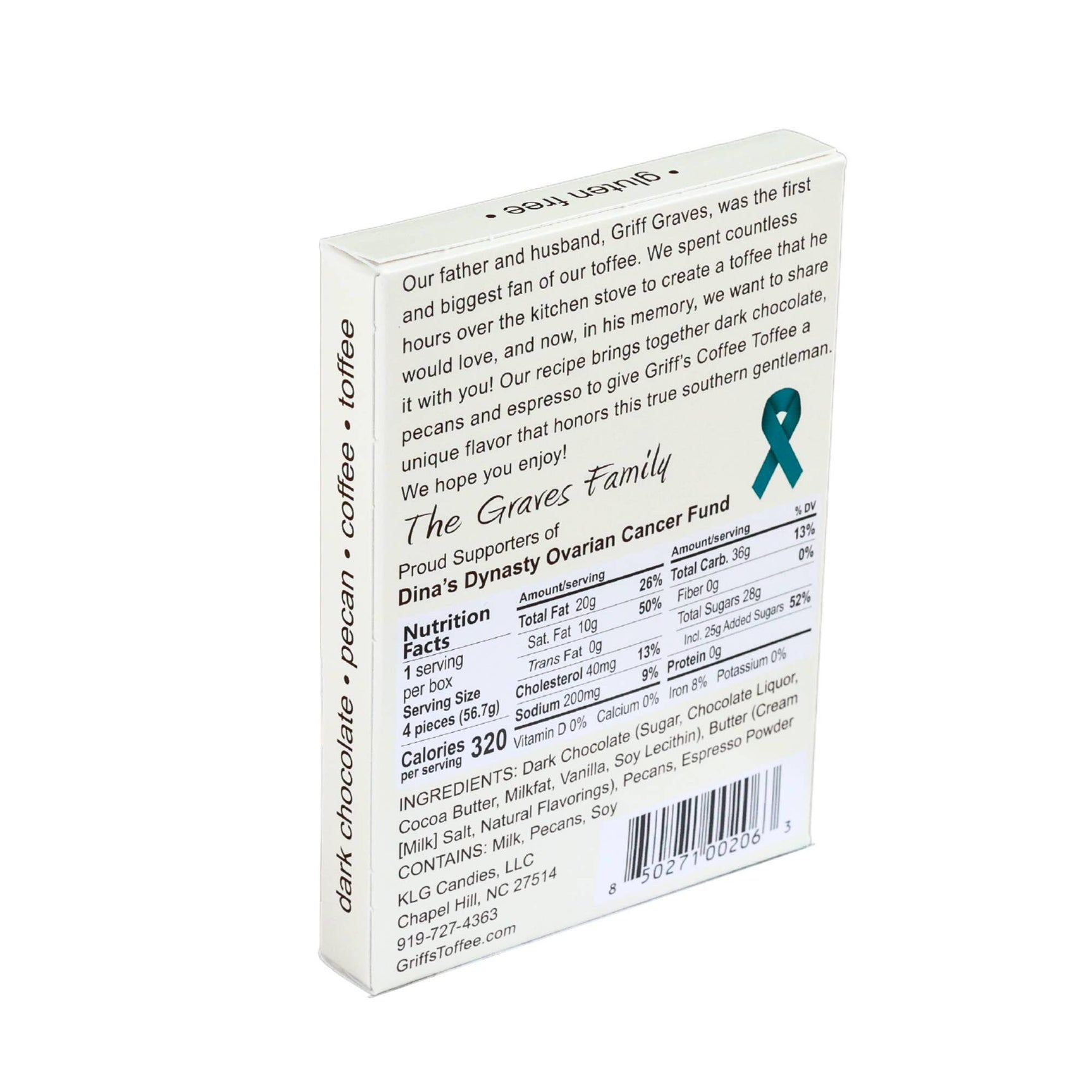 Griff’s Griff's Coffee Toffee - 2oz Dark Chocolate Toffee - Image 10