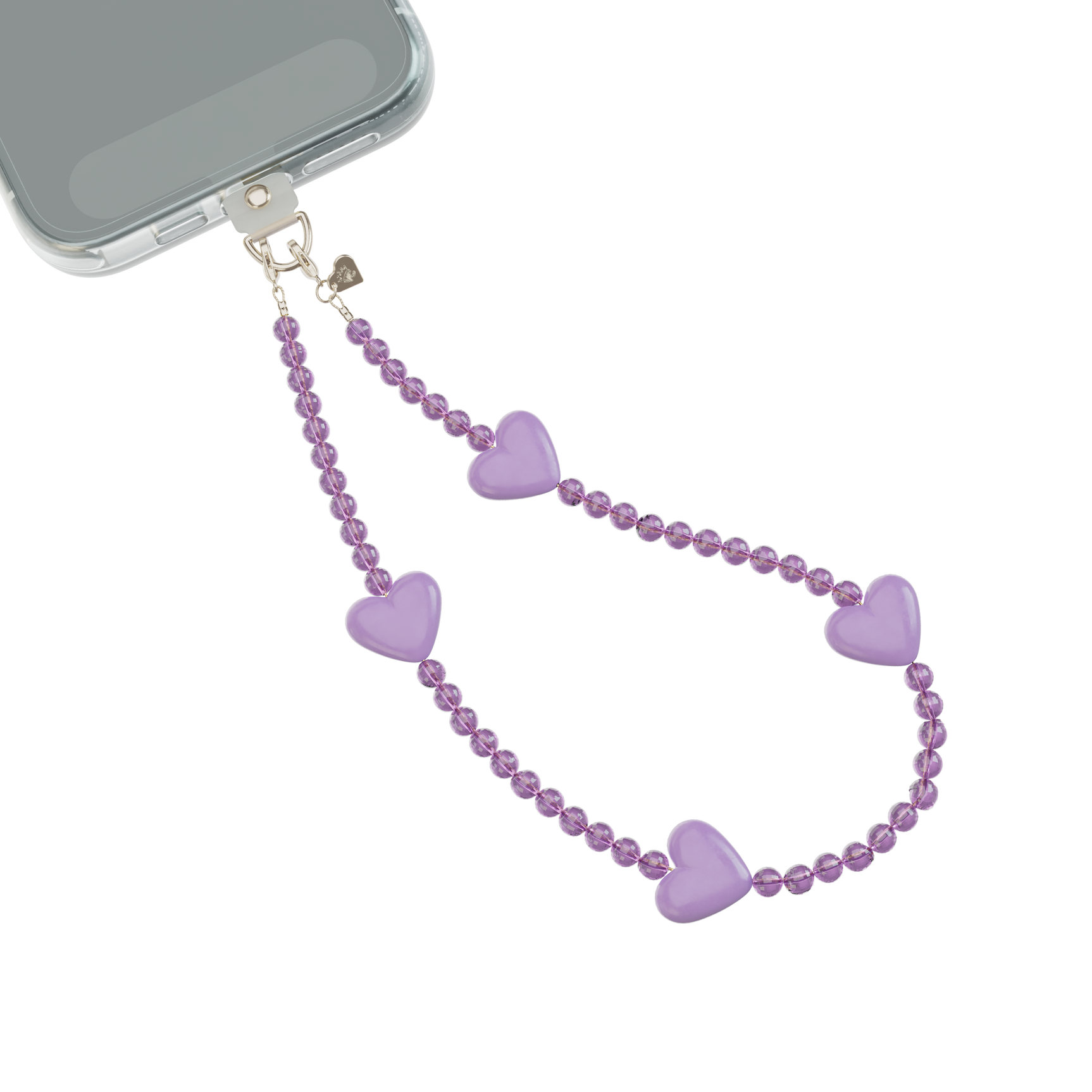 Purple Heart Phone Charm