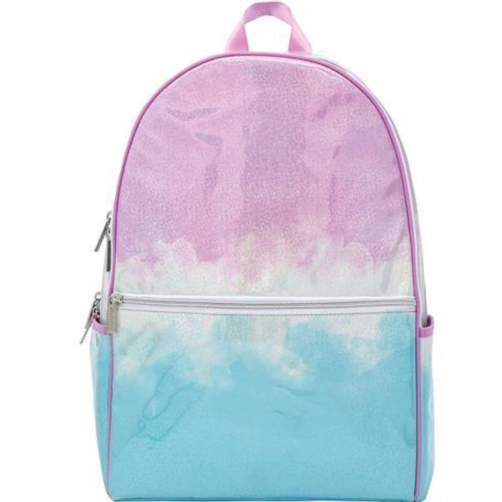 iscream Girls' Pink and Blue Ombre 18" x 12" Backpack for School and Travel with Interior Laptop Pocket