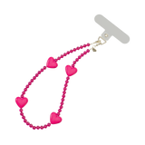 Hot Pink Heart Phone Charm