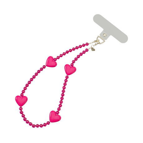 Hot Pink Heart Phone Charm - Image 4