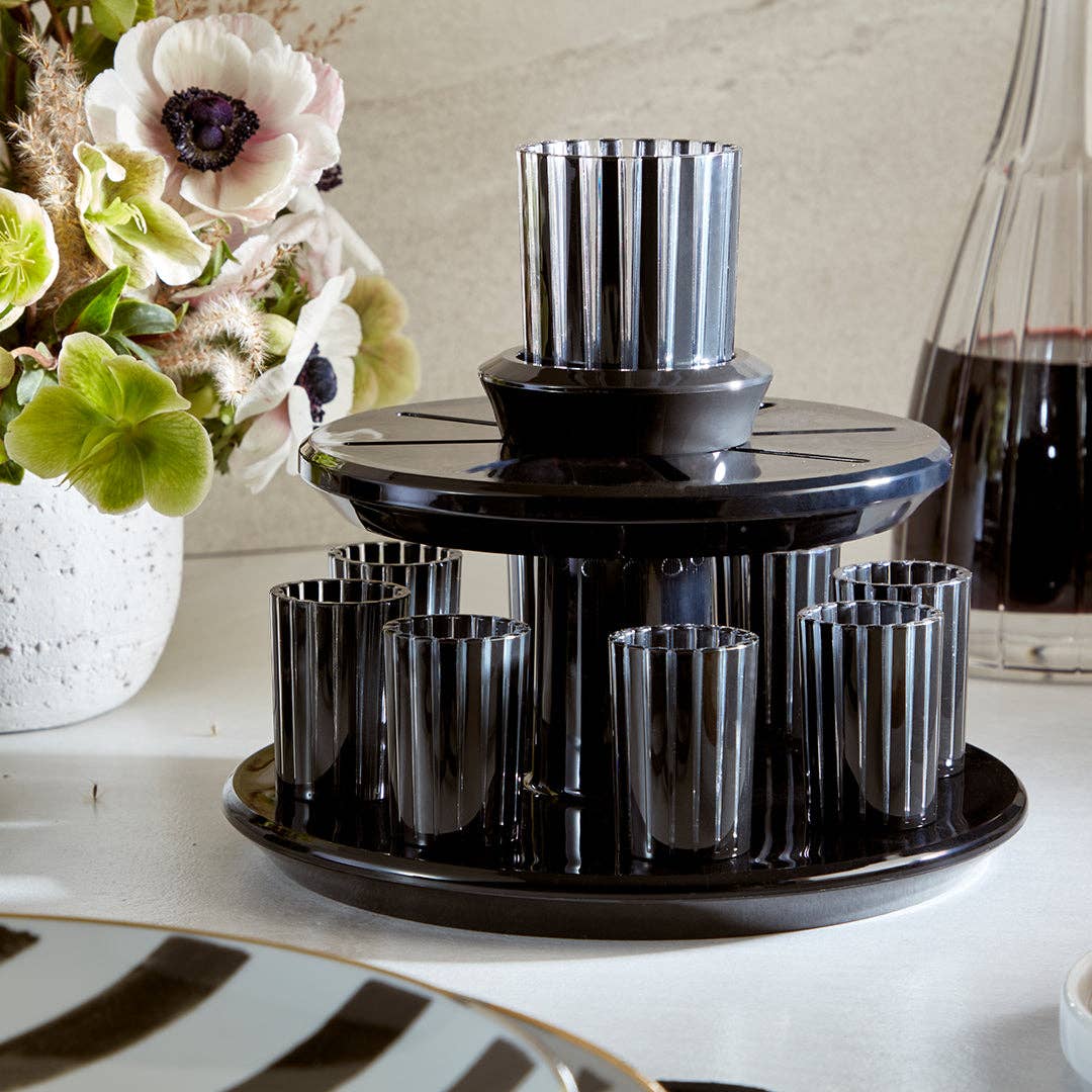 Kiddush Wine Fountain Set: Smoke_White