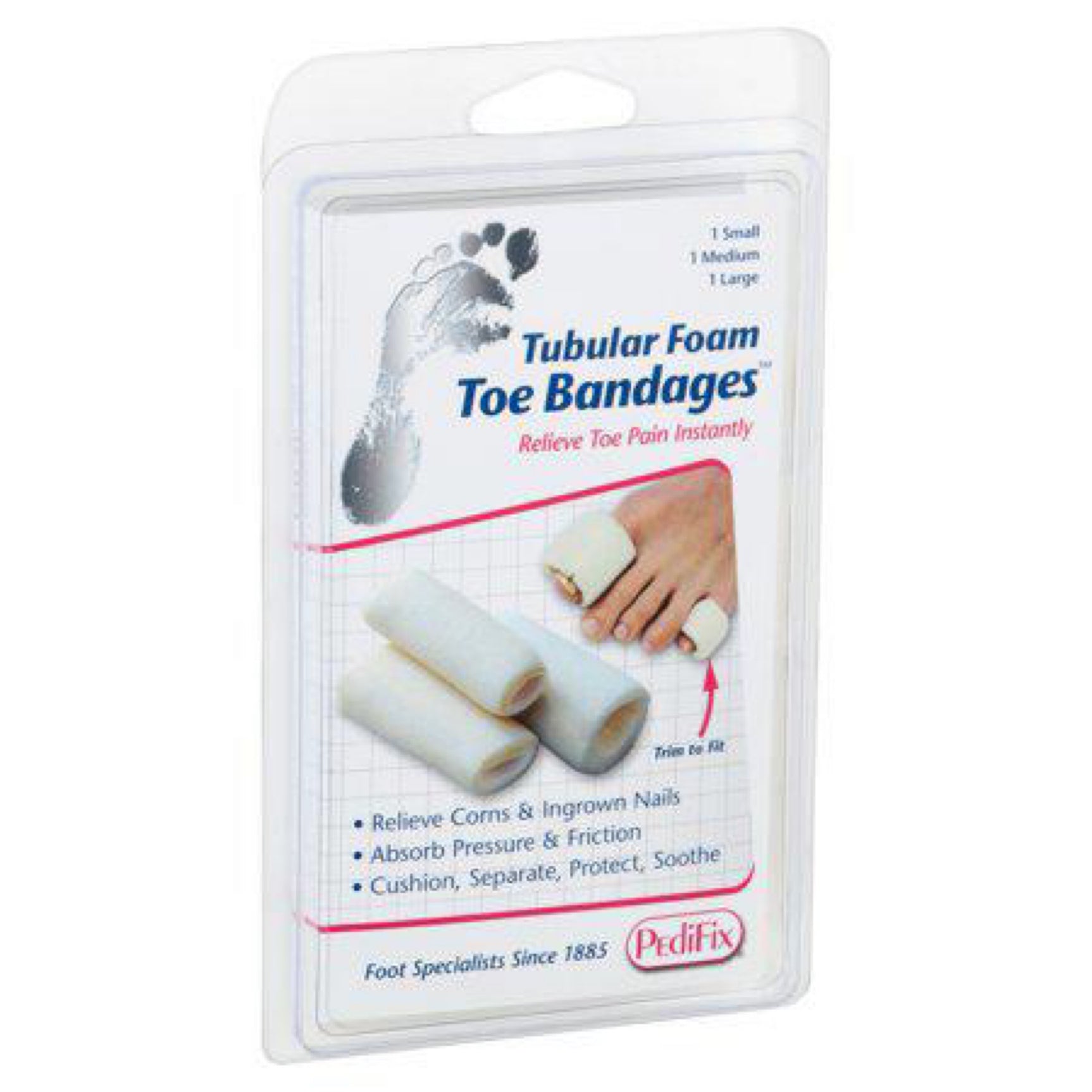 Pedifix Tubular Foam Toe Bandages