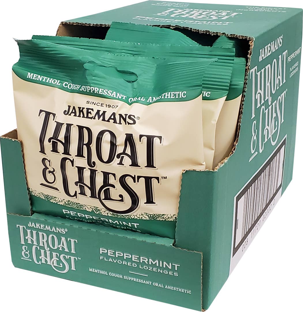Jakemans Throat & Chest Peppermint Lozenges Bag - 30 Ct