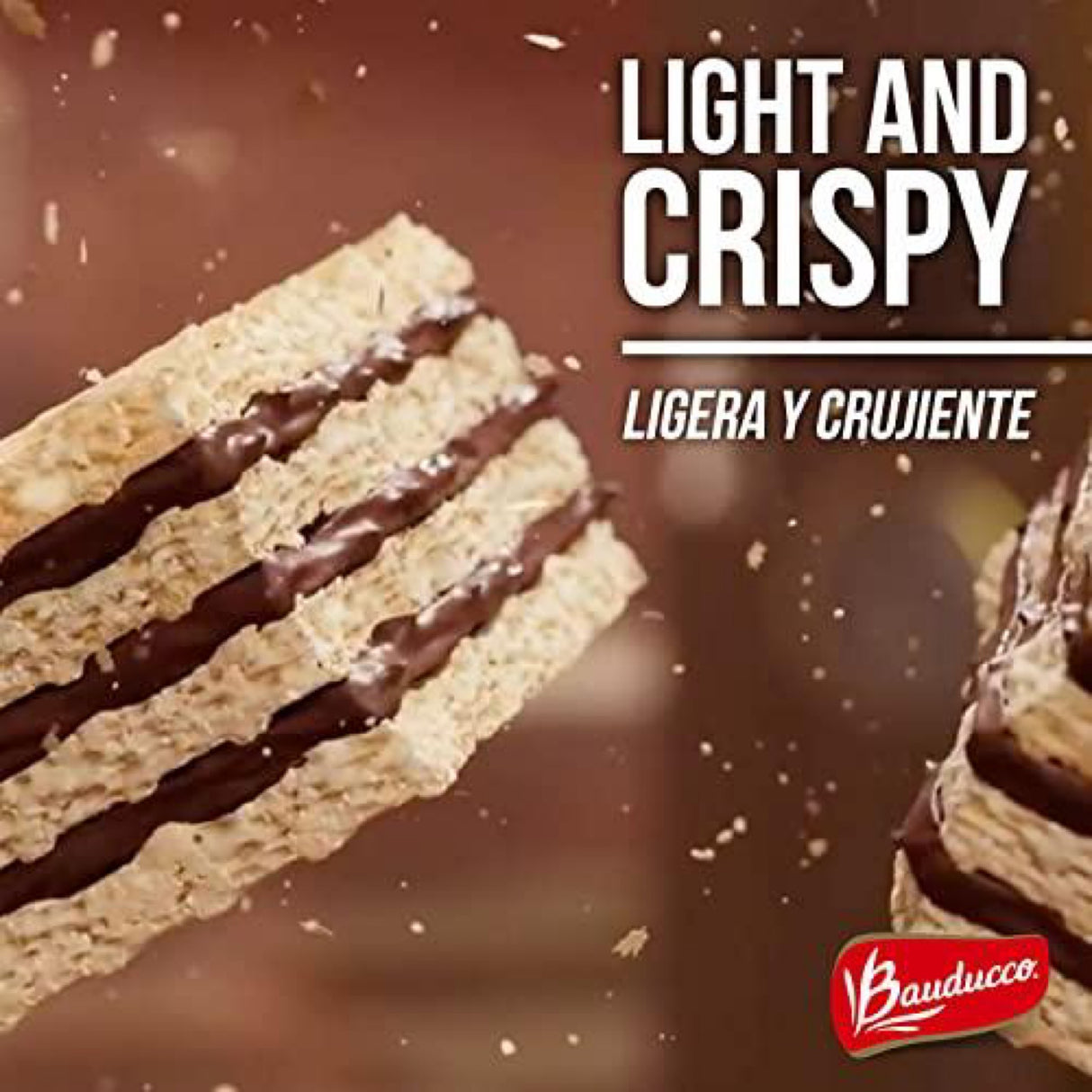 Bauducco Hazelnut Wafers - Crispy Wafer Cookies with 3 Delicious, Indulgent Decadent Layers of Hazelnut Flavored Cream - Delicious Sweet Snack or Desert