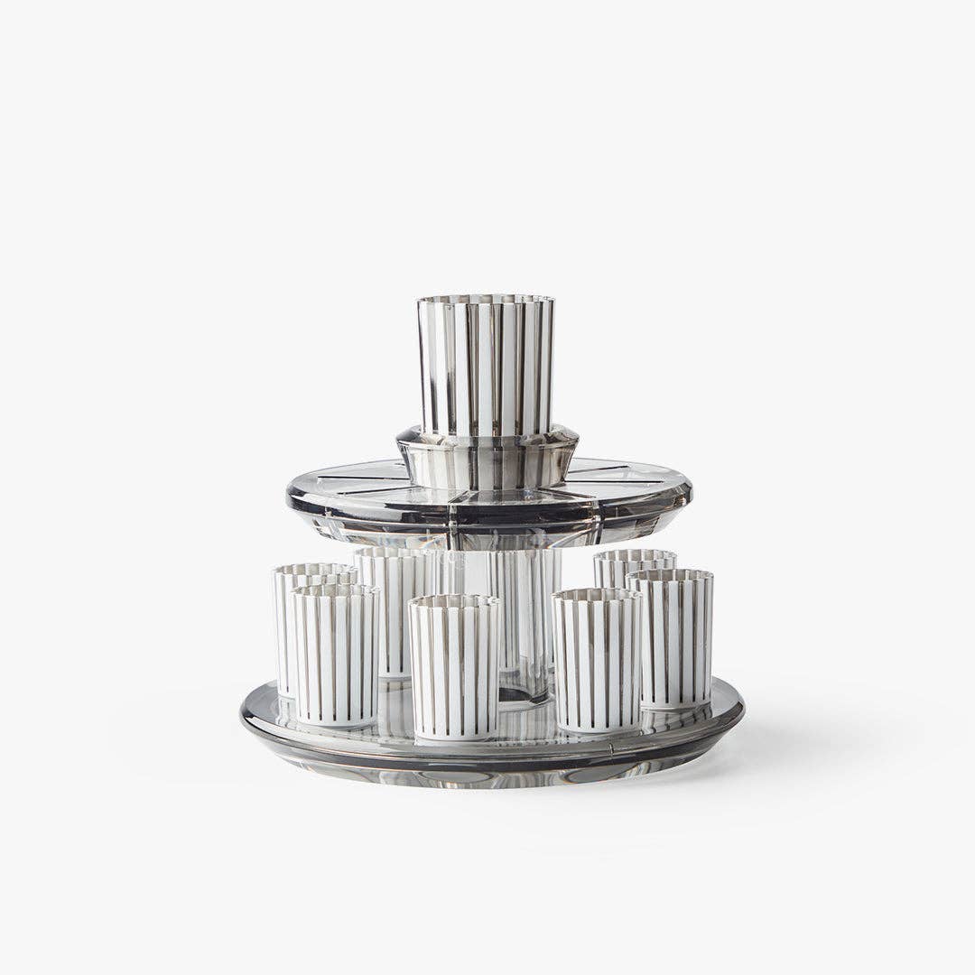 Kiddush Wine Fountain Set: Smoke_White