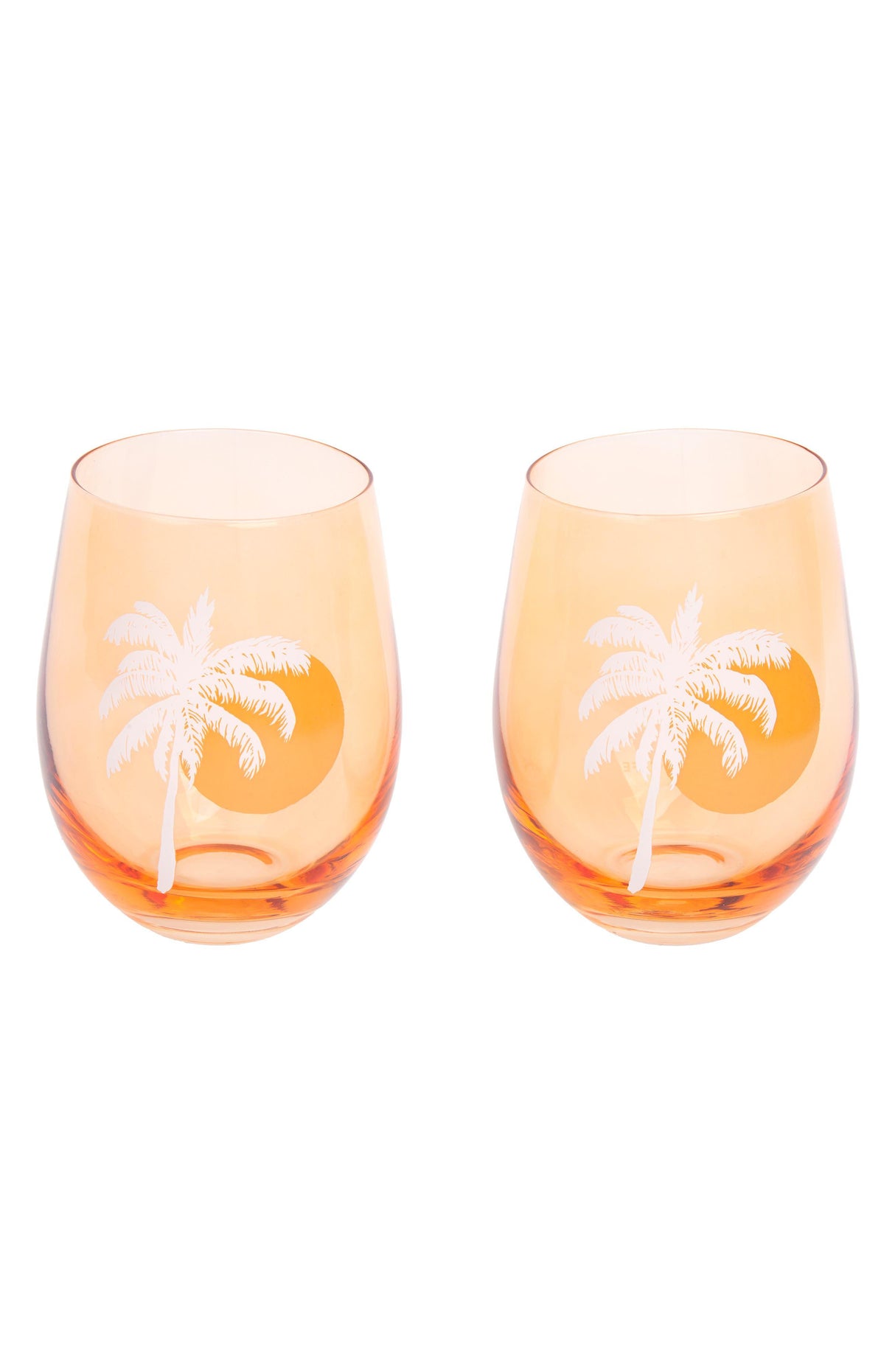 Sunny Life Palm Tree Glass Tumblers