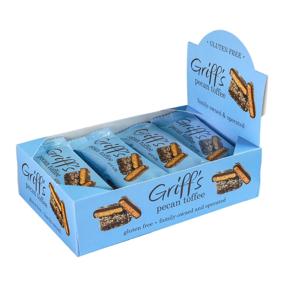 Griff's Pecan Toffee - 1oz Dark Chocolate Toffee
