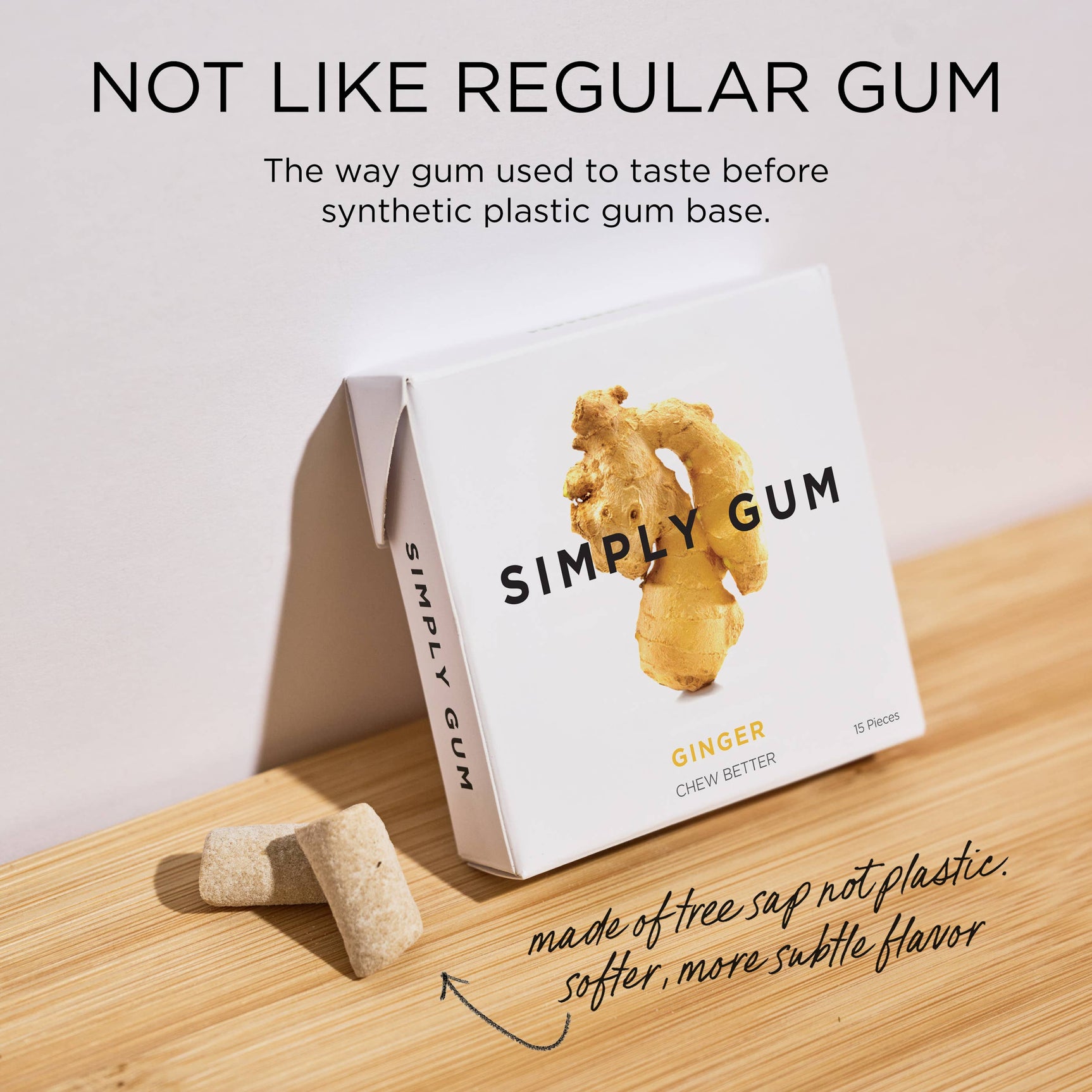 Ginger Chewing Gum - Natural + Plastic-Free - Image 4