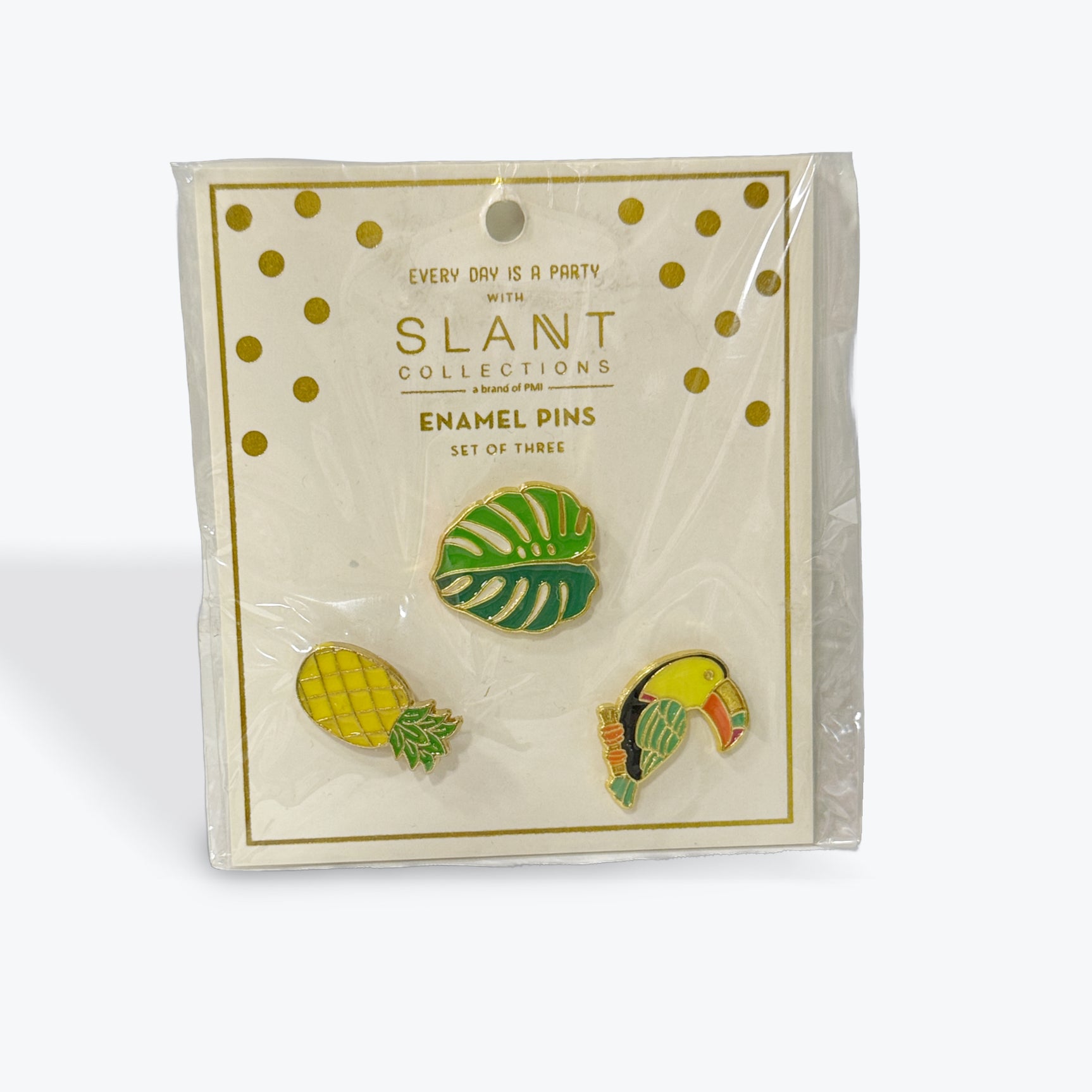 Slant Collections Enamel Pin: Leaf, Pineapple, Tuncan