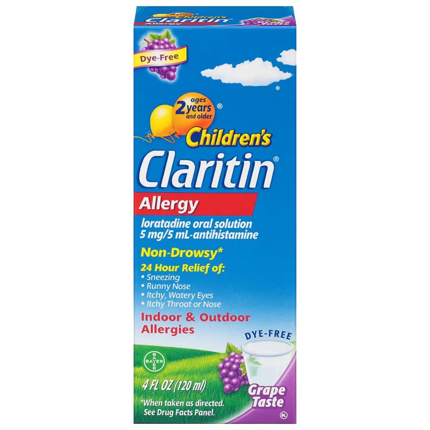 Claritin Children's Non Drowsy Allergy Relief Liquid, 4 Ounce