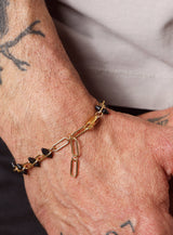 We Are All Smith 14k Gold Filled and Titanium Adjustable Spike Men's Bracelet - Image 10