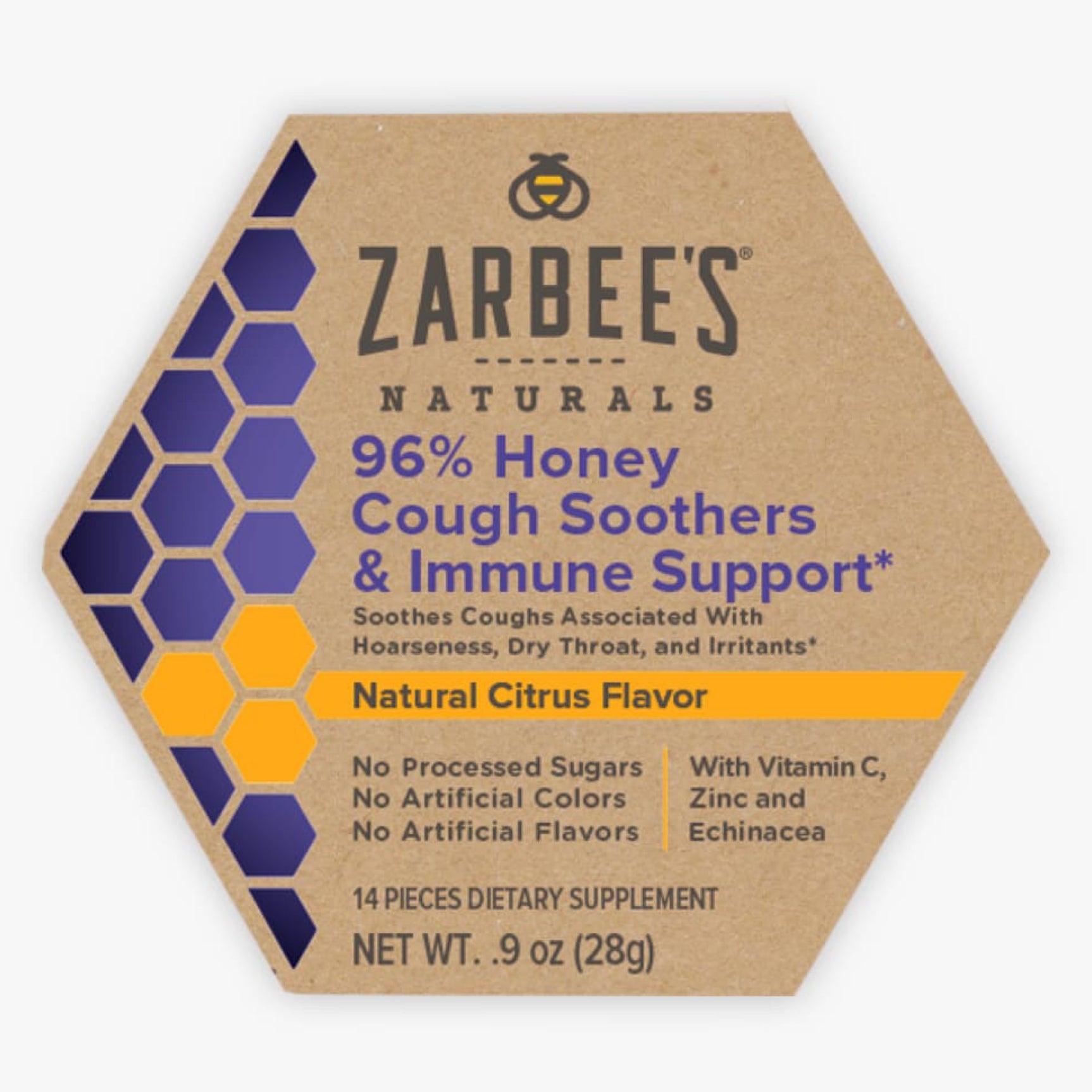 Zarbee's Naturals Caramelos para la Tos 96% Miel + Apoyo Inmunitario
