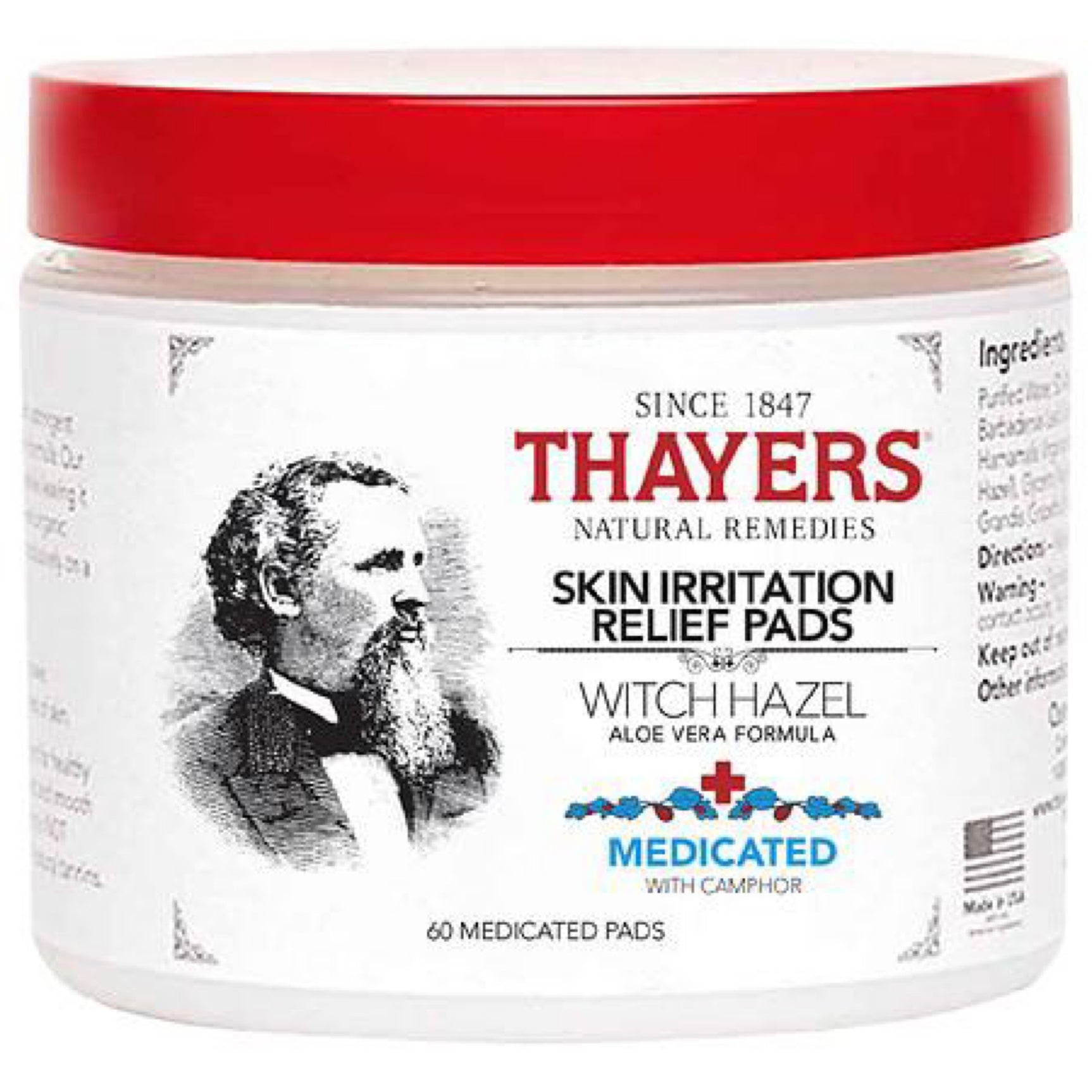 Thayers Natural Remedies Witch Hazel Astringent Pads with Aloe Medicated - Image 2